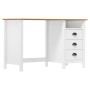 Hill desk with 3 pine wood drawers 120x50x74 cm by vidaXL, Desks - Ref: Foro24-288998, Price: 166,48 €, Discount: %