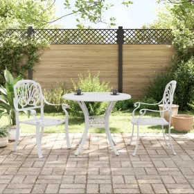 3-piece white cast aluminum bistro table and chairs by vidaXL, Garden sets - Ref: Foro24-3216324, Price: 525,70 €, Discount: %