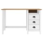 Hill desk with 3 pine wood drawers 120x50x74 cm by vidaXL, Desks - Ref: Foro24-288998, Price: 166,48 €, Discount: %