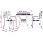 3-piece white cast aluminum bistro table and chairs by vidaXL, Garden sets - Ref: Foro24-3216339, Price: 503,29 €, Discount: %