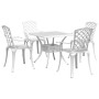 Juego de comedor de jardín 5 piezas aluminio fundido blanco de vidaXL, Conjuntos de jardín - Ref: Foro24-3216351, Precio: 707...