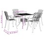 Juego de comedor de jardín 5 piezas aluminio fundido blanco de vidaXL, Conjuntos de jardín - Ref: Foro24-3216351, Precio: 707...