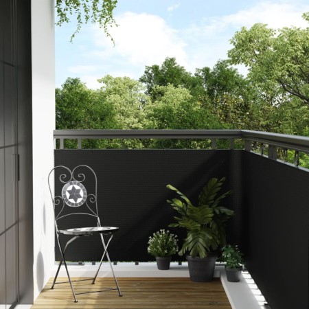 Black synthetic rattan balcony awning 600x90 cm by vidaXL, fence panels - Ref: Foro24-156305, Price: 51,99 €, Discount: %