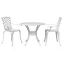 Mesa y sillas de bistró 3 piezas aluminio fundido blanco de vidaXL, Conjuntos de jardín - Ref: Foro24-3216332, Precio: 461,18...