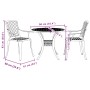 3-piece white cast aluminum bistro table and chairs by vidaXL, Garden sets - Ref: Foro24-3216332, Price: 435,09 €, Discount: %