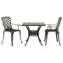 Bistro table and chairs 3 pieces cast aluminum bronze color by vidaXL, Garden sets - Ref: Foro24-3216345, Price: 441,99 €, Di...