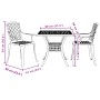 Bistrotisch und Stühle, 3-teilig, Aluminiumguss, bronzefarben von vidaXL, Gartensets - Ref: Foro24-3216345, Preis: 441,19 €, ...