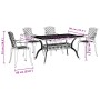 5-piece white cast aluminum garden dining set by vidaXL, Garden sets - Ref: Foro24-3216318, Price: 951,99 €, Discount: %