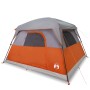 Gray and orange waterproof 4-person tent by vidaXL, tents - Ref: Foro24-94544, Price: 131,85 €, Discount: %