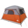 Gray and orange waterproof 4-person tent by vidaXL, tents - Ref: Foro24-94544, Price: 131,85 €, Discount: %