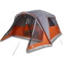 Family tent with porch 4 people waterproof gray orange by vidaXL, tents - Ref: Foro24-94550, Price: 168,99 €, Discount: %