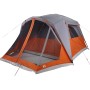 Family tent with porch 4 people waterproof gray orange by vidaXL, tents - Ref: Foro24-94550, Price: 168,99 €, Discount: %