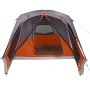 Family tent with porch 4 people waterproof gray orange by vidaXL, tents - Ref: Foro24-94550, Price: 168,99 €, Discount: %