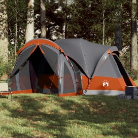 Family teepee tent for 8 people waterproof gray orange by vidaXL, tents - Ref: Foro24-94739, Price: 206,64 €, Discount: %