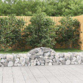 Cestas de gaviones 12 uds forma de arco hierro 200x30x40/60 cm de vidaXL, Maceteros y jardineras - Ref: Foro24-3146057, Preci...