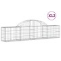 Gabion baskets 12 pcs arch shape iron 200x30x40/60 cm by vidaXL, Pots and planters - Ref: Foro24-3146057, Price: 517,15 €, Di...