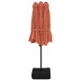 Double umbrella with terracotta LED lights 449x245 cm by vidaXL, Umbrellas - Ref: Foro24-362958, Price: 190,18 €, Discount: %