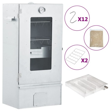 Horno ahumador de BBQ con generador humo frío acero galvanizado de vidaXL, Barbacoas - Ref: Foro24-3200767, Precio: 183,35 €,...