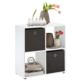 FMD Shelving unit with 4 white compartments by FMD, Bookcases and shelves - Ref: Foro24-429436, Price: 93,99 €, Discount: %