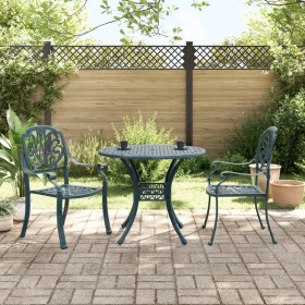 Green cast aluminum 3-piece bistro table and chairs by vidaXL, Garden sets - Ref: Foro24-3216325, Price: 452,99 €, Discount: %