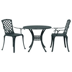 Green cast aluminum 3-piece bistro table and chairs by vidaXL, Garden sets - Ref: Foro24-3216333, Price: 433,99 €, Discount: %