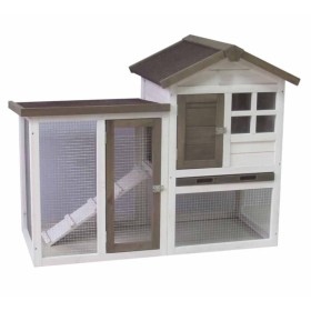 @Pet Gerlos hutch white and brown 122x62x93 cm by @Pet, Cages and habitats for small animals - Ref: Foro24-429422, Price: 211...