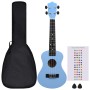 Soprano Ukulele Set with Case for Kids Baby Blue 23" by vidaXL, String instruments - Ref: Foro24-70154, Price: 37,98 €, Disco...