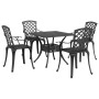 5-piece black cast aluminum garden dining set by vidaXL, Garden sets - Ref: Foro24-3216350, Price: 693,28 €, Discount: %