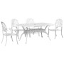 5-piece white cast aluminum garden dining set by vidaXL, Garden sets - Ref: Foro24-3216310, Price: 1,00 €, Discount: %