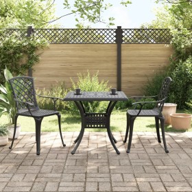 Bistro table and chairs 3 pieces black cast aluminum by vidaXL, Garden sets - Ref: Foro24-3216346, Price: 416,59 €, Discount: %