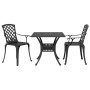 Bistro table and chairs 3 pieces black cast aluminum by vidaXL, Garden sets - Ref: Foro24-3216346, Price: 416,99 €, Discount: %