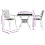 Bistro table and chairs 3 pieces black cast aluminum by vidaXL, Garden sets - Ref: Foro24-3216346, Price: 416,99 €, Discount: %