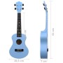 Set de ukelele soprano con funda para niños azul bebé 23" de vidaXL, Instrumentos de cuerda - Ref: Foro24-70154, Precio: 37,9...