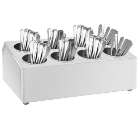 Cutlery holder 8 grids rectangular stainless steel by vidaXL, Cutlery and utensil trays - Ref: Foro24-51231, Price: 95,63 €, ...