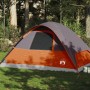 Family tent with waterproof dome 6 people gray orange by vidaXL, tents - Ref: Foro24-94553, Price: 75,66 €, Discount: %