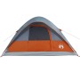 Family tent with waterproof dome 6 people gray orange by vidaXL, tents - Ref: Foro24-94553, Price: 75,66 €, Discount: %