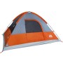 Family tent with waterproof dome 6 people gray orange by vidaXL, tents - Ref: Foro24-94553, Price: 75,66 €, Discount: %