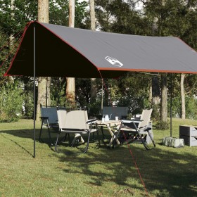 Graue und orangefarbene wasserdichte Campingplane 430 x 380 x 210 cm von vidaXL, Zelte - Ref: Foro24-94681, Preis: 54,32 €, R...