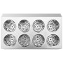 Cutlery holder 8 grids rectangular stainless steel by vidaXL, Cutlery and utensil trays - Ref: Foro24-51231, Price: 99,11 €, ...