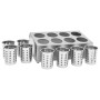 Cutlery holder 8 grids rectangular stainless steel by vidaXL, Cutlery and utensil trays - Ref: Foro24-51231, Price: 99,11 €, ...