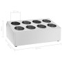 Cutlery holder 8 grids rectangular stainless steel by vidaXL, Cutlery and utensil trays - Ref: Foro24-51231, Price: 99,11 €, ...