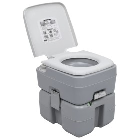 Portable camping toilet gray 20 + 10 L by vidaXL, Urinals and portable toilets - Ref: Foro24-30138, Price: 127,99 €, Discount: %