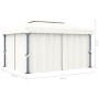 Gazebo with cream white aluminum curtain 4x3 m by vidaXL, Tents and gazebos - Ref: Foro24-3053375, Price: 497,71 €, Discount: %