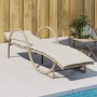 Lounger with beige synthetic rattan cushion 60x199x42 cm by vidaXL, Loungers - Ref: Foro24-368260, Price: 156,76 €, Discount: %