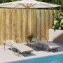 Lounger with beige synthetic rattan cushion 60x199x42 cm by vidaXL, Loungers - Ref: Foro24-368260, Price: 156,76 €, Discount: %