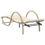 Lounger with beige synthetic rattan cushion 60x199x42 cm by vidaXL, Loungers - Ref: Foro24-368260, Price: 156,99 €, Discount: %