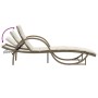 Lounger with beige synthetic rattan cushion 60x199x42 cm by vidaXL, Loungers - Ref: Foro24-368260, Price: 156,99 €, Discount: %