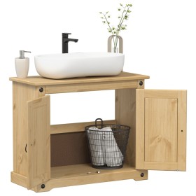 Mueble de lavabo de baño Corona madera maciza pino 73x33x60 cm de vidaXL, Tocadores de baño - Ref: Foro24-4002791, Precio: 13...