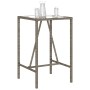 Gray synthetic rattan outdoor bar table 70x70x110 cm by vidaXL, Garden tables - Ref: Foro24-368695, Price: 120,71 €, Discount: %