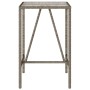 Mesa de bar de exterior ratán sintético gris 70x70x110 cm de vidaXL, Mesas de jardín - Ref: Foro24-368695, Precio: 120,71 €, ...